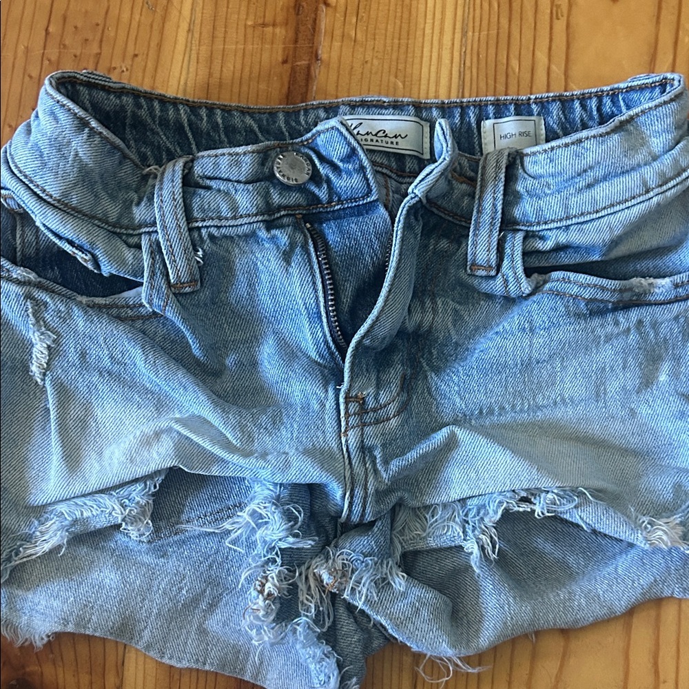 Kids Buckle Light Blue Jean Shorts